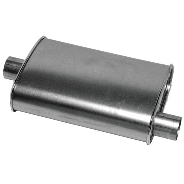 Thrush Muffler Deep Performance Tone Inlet 2 Pipe Connection Offset