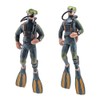 4Pcs Mini Diver Figurines Model Simulation Underwater Adventure Diver Figure