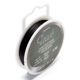 300ft Black Nylon Bead Thread #30