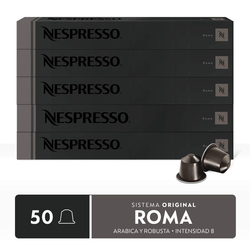 Nespresso, Café Ispirazione Roma, Paquete de 50 cápsulas de Sistema