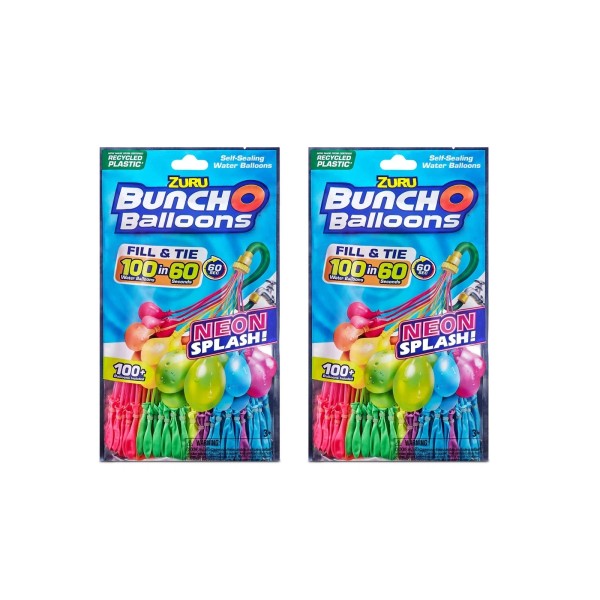 Zuru 2 Pack Zuru Bunch O Balloons Neon Splash 100+