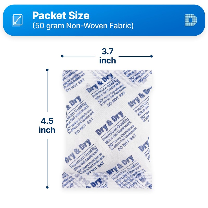 Dry & Dry 50 Gram [20 Packets] Silica Gel Packets