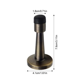 Parthan Bronze Door Stopper, Durable and Adjustable Zinc Alloy Doorstop, Non-Slip Rubber Base, Wall Protector, Floor Protector, Door Wall Protector for Home and Office