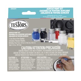 Testors Acrylic Paint Set Primary, Multicolor