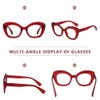 JiSoo Oversized Cat Eye Reading Glasses for Women 1.25, Designer