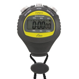 LINKSY LS001B Split-Time Dial Time Watch 1/100 Second Stopwatch, Black