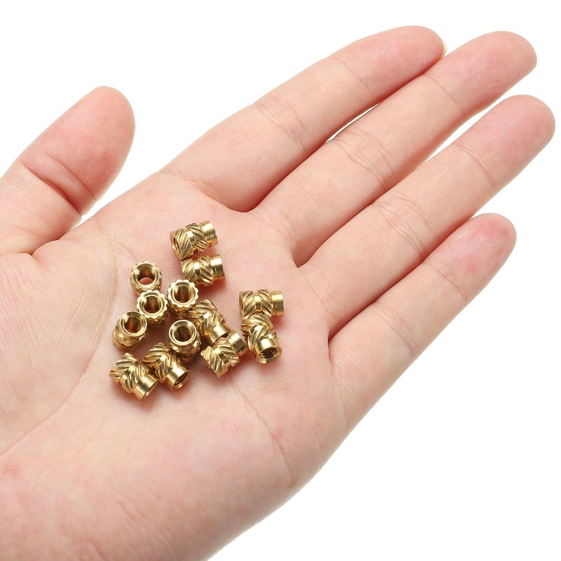 sourcing map M4 Threaded Inserts, 50 Pcs Metric Knurled Nuts