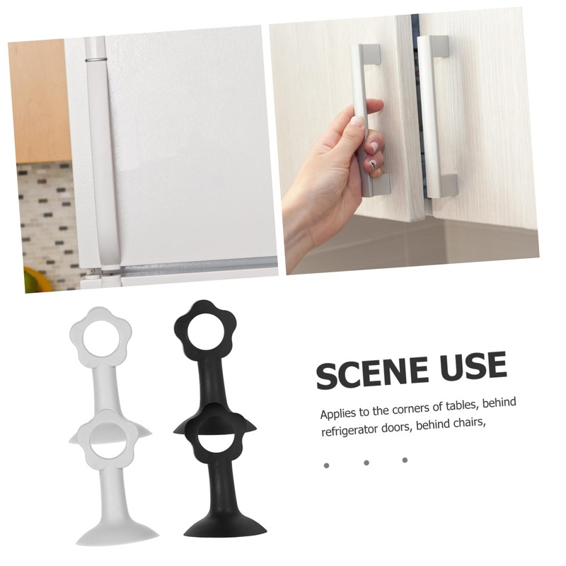 KOMBIUDA 4pcs Sucker Door Bumper Flower Shape Protector Wall Collision