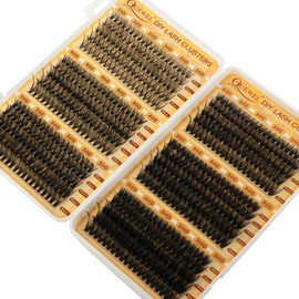 QUEWEL Cluster Lashes 6 Stile 600 STK Einzelne Wimpern 10-18 mm Wimpern Extensions geeignet für Anfänger, Lash Extension wiederverwendbar, Natürliches Make-up selbst zu Hause(30+40+50+60+80+100-B)