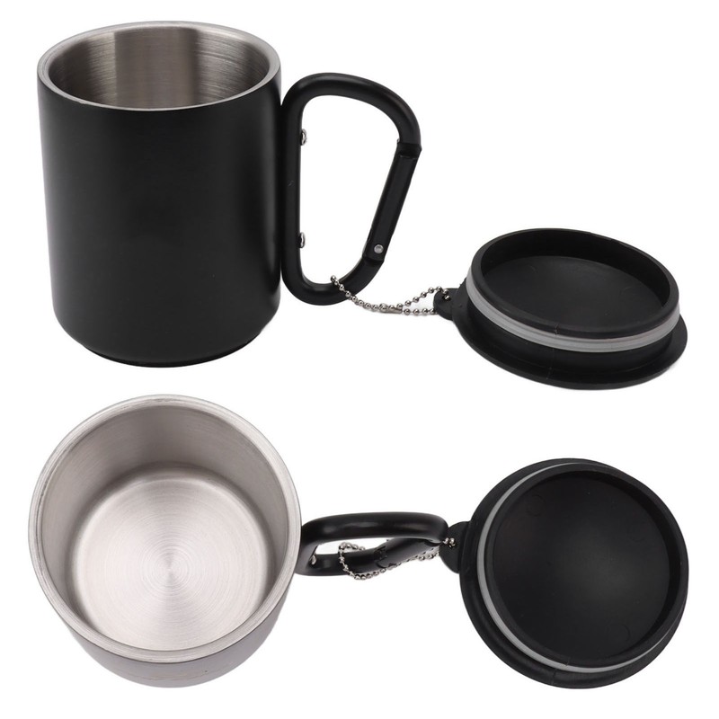 Stainless Steel Water Cup Double Layers Slip Resistant Practical Insulated