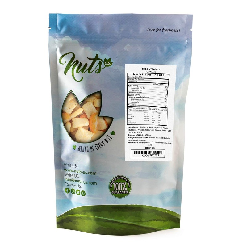 NUTS U.S. - Oriental Rice Crackers in Resealable Bag!!! (2