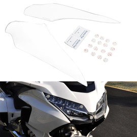 PANICAL Motorcycle for Honda Goldwing GL1800 F6B 2018-2025 Headlight Protection Glass Decorative Transparent Acrylic Gold wing GL 1800 B (Transparent White)