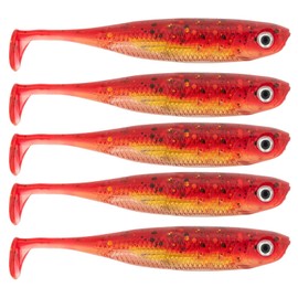 QualyQualy Soft Plastic Lures Swimbait Paddle Tail Shad Lure Bass Bait Shad Minnow Soft Bait for Trout Walleye Crappie Pike 2.75in 3.14in 3.94in (Color 12, 3.14" - 6Pcs)