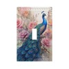 HLCoChTDecorative Art Light Switch Covers Peacock Amidst a Blush of