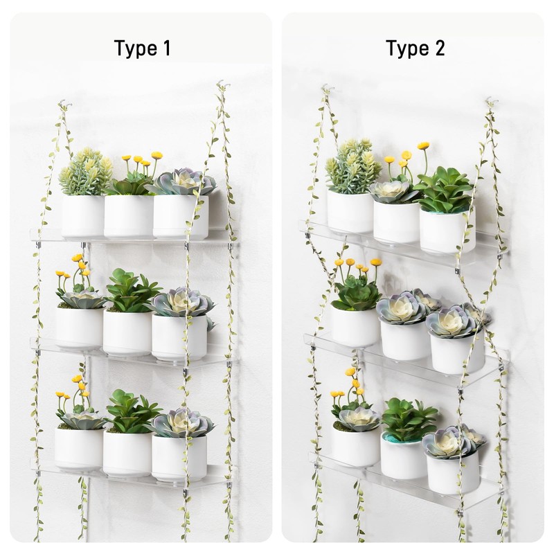 Sumerflos Acrylic Window Boxes Window Plant Shelves 3 Tier -