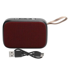 Zunate Bluetooth Speaker, Bluetooth 4.2 Portable Card USB Small Speaker Stereo Music Player Support FM Radio, Support Bluetooth/AUX Playback (Red)