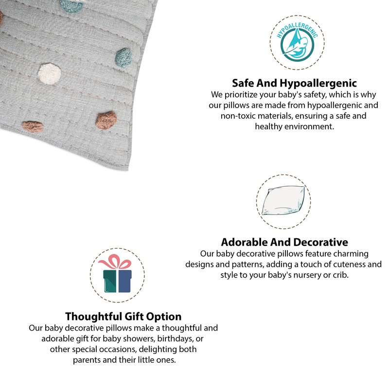 Crane Baby Decorative Quilted Pillow, Rainbow