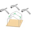 Canopy Tent Fittings 1-3/4" Connectors 3-Way, 4-Way Set for Shelter,