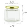 Cornucopia 4-Ounce Hexagon Jars (24-Pack); Clear Glass Bottles for Spices,
