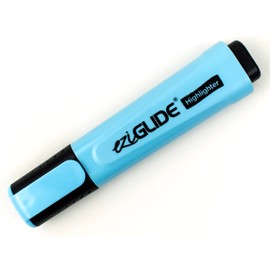 Eziglide Vibrant Blue Highlighter, Pack of 10, Bold Blue Highlighters, Chisel Tip Marker Pens, 1-4.5mm line to give precise but clear marking, highlighting & colouring, Ideal at Work, Home & School