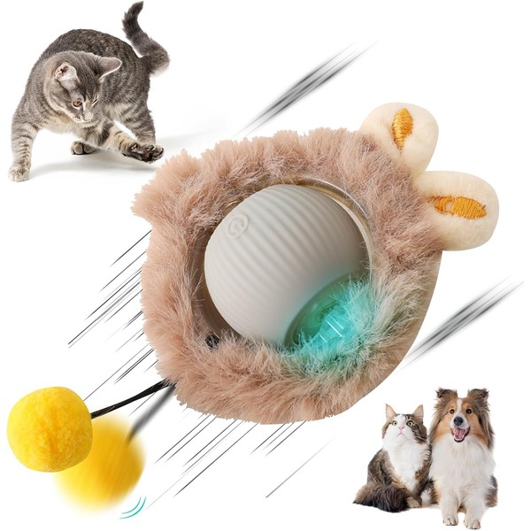 NEOVSUNY Interactive Cat Toy, Electric Cat Ball, Cat Toy, Self-Employment,