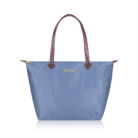 BOJLY Tote Bag for Women, 21 Liters Large Capacity Waterproof Tote Bag, Multi-Pocket Shoulder Bag, Suitable for Daily Travel, Work, Beach Shopping Bag Airy Blue