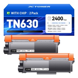 TN630 Toner Cartridge Black Replacement 2-Pack Compatible with Brother DCP-L2520DW L2540DW/HL-L2300D L2305W 2315DW 2320D L2340DW L2360DW L2380DW/MFC-L2680W L2685DW L2700DW L2705DW L2707DW L2720DW