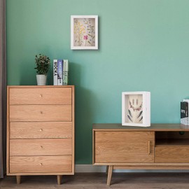 Love-KANKEI 3D Picture Frame 20 x 25 cm, Wooden Frame for Filling, Shadow Box Frame with 4 Pins, Gift for Family, Friends etc., White