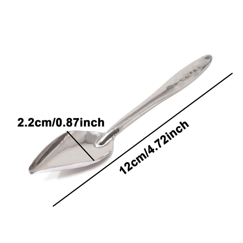 HONBAY 4PCS Stainless Steel Bird Feeder Spoons Parrot Feeding Scoops