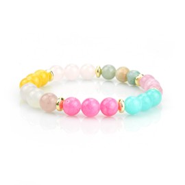 SuKla_ZhouWong Get Well Soon Gifts,8mm Natural Healing Crystal Bracelet for Women and Man,7 Chakra Bracelet,Good Luck Jewelry Gift,Inspirational Gifts for Women Teen Girls, One Size, Beaded, no