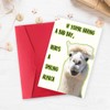 Smithtuy Funny Emotional Support Card with Smiling Alpaca - Thinking