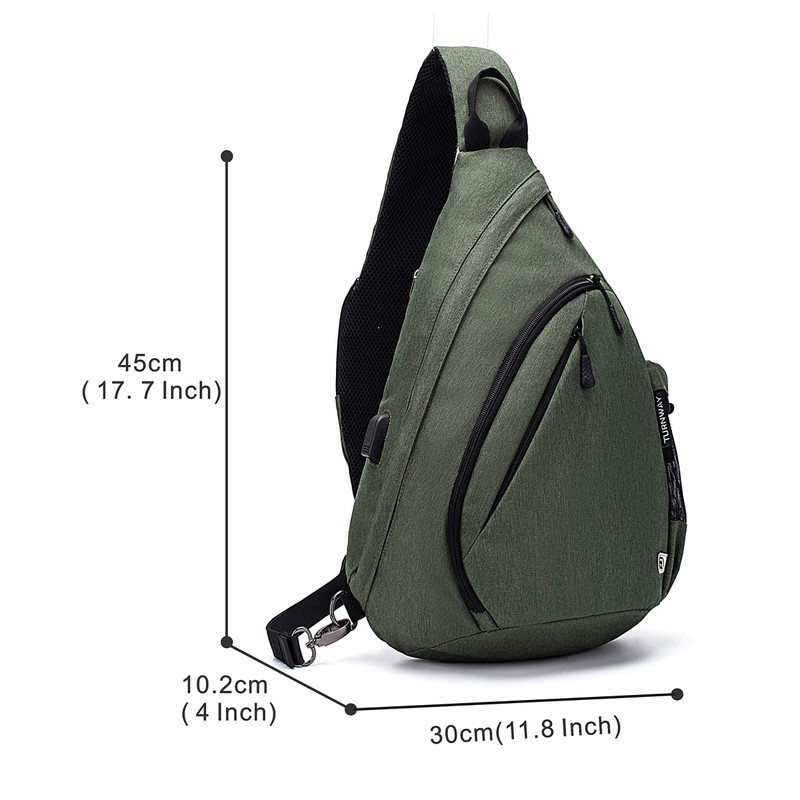 TurnWay Water-Proof Sling Backpack/Crossbody Bag/Shoulder Bag for Travel, Hiking, Cycling,