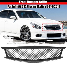 dtangor For 2010-2014 Infiniti G37 Skyline Sedan Front Bumper Grill Upper Mesh Grille