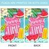 Morigins Summer Time Popsicles and Ice Double Sided House Flag