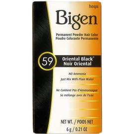 Bigen Permanent Powder Hair Color 59 Oriental Black 1 ea (Pack of 10)