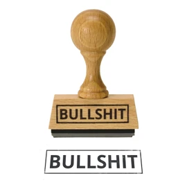 trendaffe The Bullshit Wooden Stamp