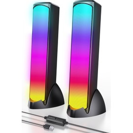 OFFSIR Computer Speakers, RGB PC Speakers, Gaming Speakers with Full Screen LED Breathing Light, 2.0 Channel Stereo Sound Desktop Speakers, USB Powered Speaker for Computer Desktop PC Laptop Monitor