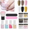 Nail Dipping Powder Set Nail Art Powder Top Base Coat