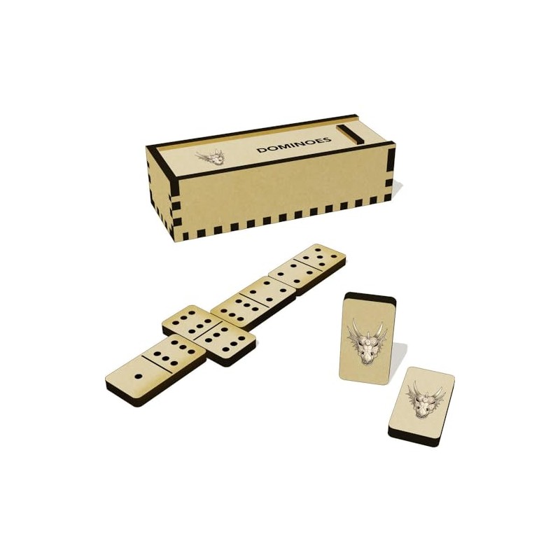 Azeeda 'Dragon Skull' Domino Set & Box (DM00042119)