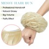 Hairro Messy Hair Bun, Bleached Blonde Fake Hair Bun Hairpiece