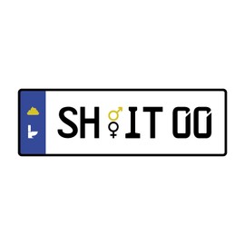 Toilet Sign "" Unisex Number Plate