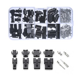 Harukita JST-SM Housing Connector Small Connector Male/Female 0.1 inch (2.54 mm) Pitch Terminal, Crimp Terminal, Adapter Kit, Wiring Work, Terminals, Electronic Components, Storage Case Included (200 Pieces)