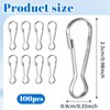 100 PCS Stainless Steel Spring Lanyard Hooks, Small Spring Snap