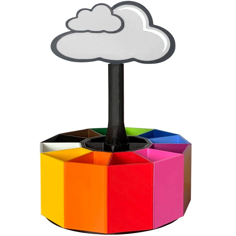 KAJAWIS Rotating Organiser for Colouring Pencils, Desk Organiser for Children,