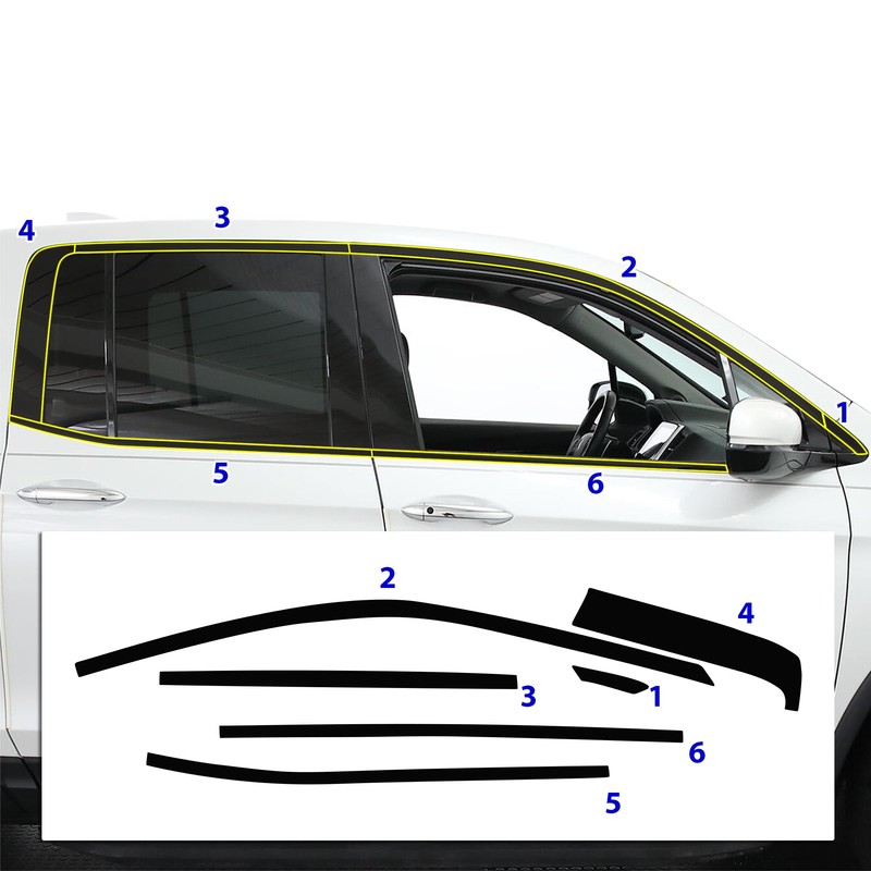 BOGAR TECH DESIGNS for Honda Ridgeline 2017-2026 Side Window Chrome