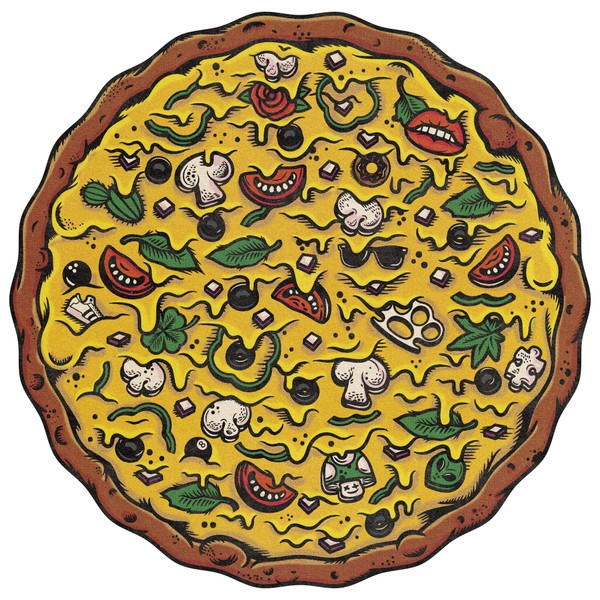 Stellar Factory Pizza Puzzles: Veggie Supreme - A Challenging & Cooperative 550-piece Jigsaw Puzzle