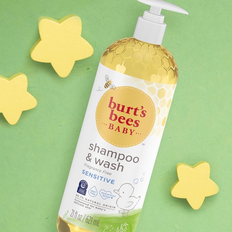 Burt's Bees Baby Bee Fragrance Free Shampoo and Wash, 21