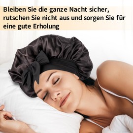 Adjustable Silk Cap for Sleeping, Sleep Cap Silk with Elastic Band, Satin Hair Cap, Hair Cap for the Night, Satin Sleep Cap for Women and Girls