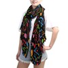 Use4 Lovely Color Music Note Chiffon Silk Long Scarf Shawl