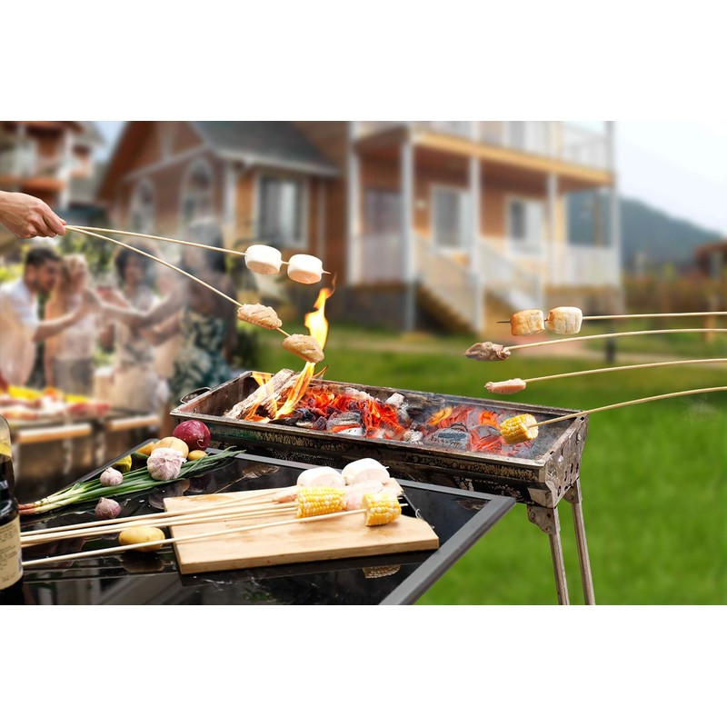 300 PCS Bamboo Marshmallow Roasting Sticks, SMores Skewers for Fire